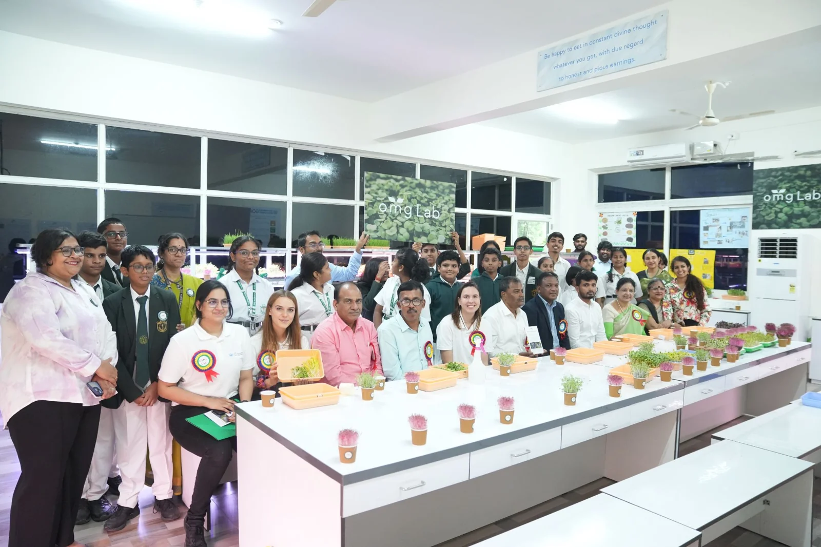 Students, educators and partners gathered at an OMG Nature Lab